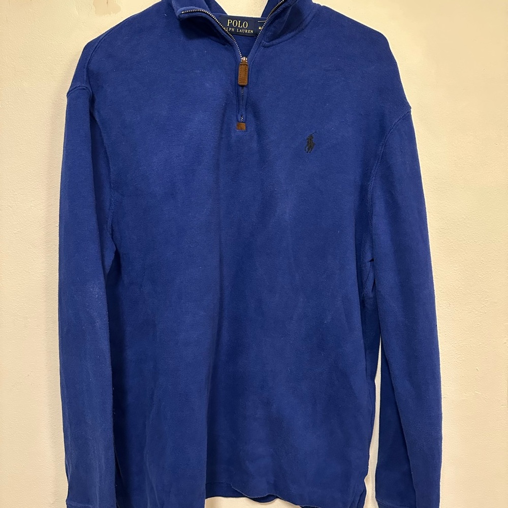 Ralph Lauren Men's Royal Blue quarter zip-up